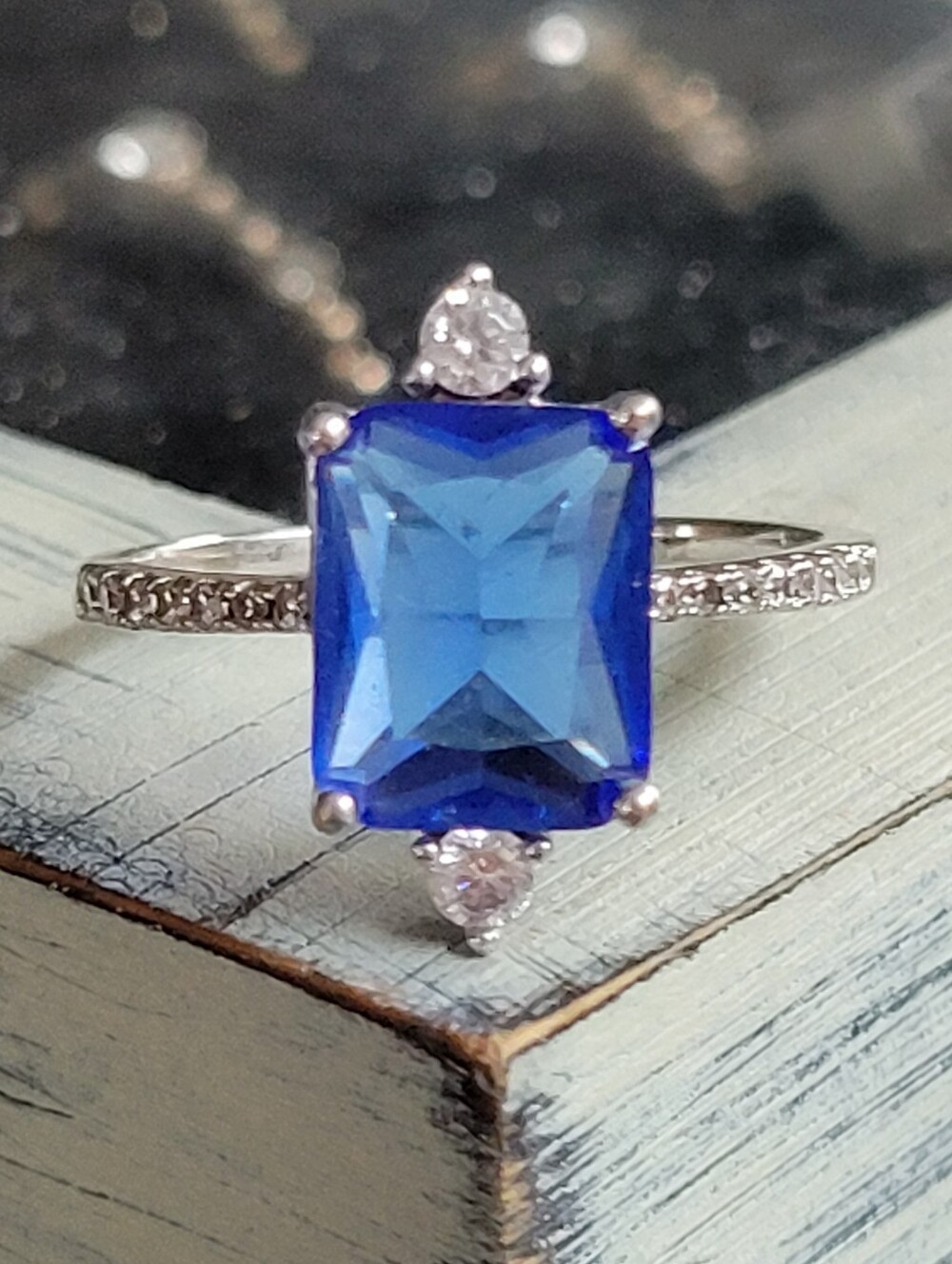 💍2 For $20 Fragrant Jewels Sapphire And Silver Ring